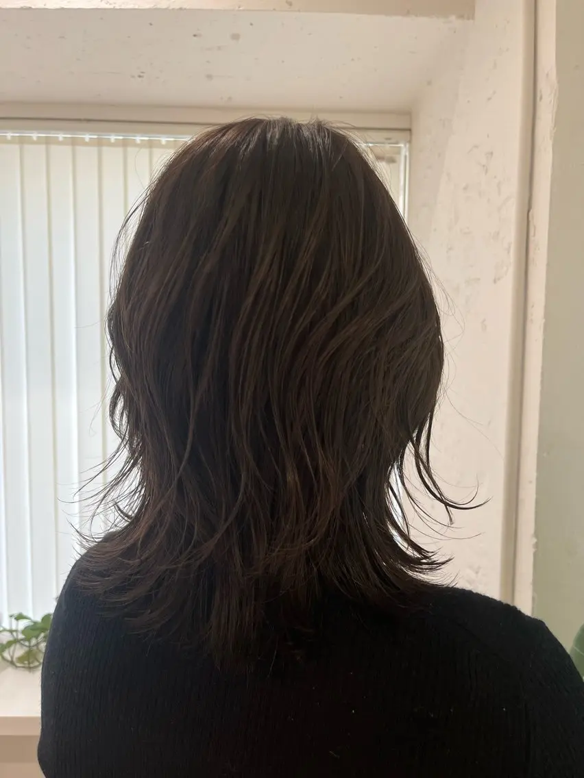 ミディアム レイヤーカット 大人カラー✳︎ボブ 横関由美のヘアスタイル