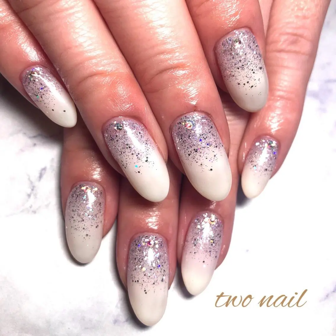 ネイル ホワイト two nailのネイルデザイン