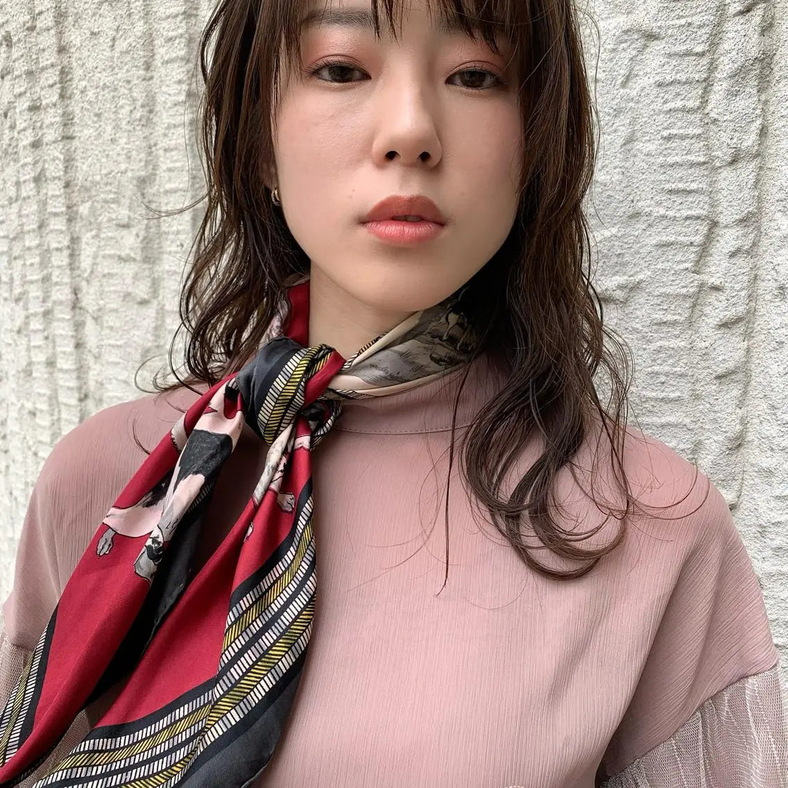 ロング カラー ブラウンカラー ロング カット 榑松 恵里のヘアスタイル