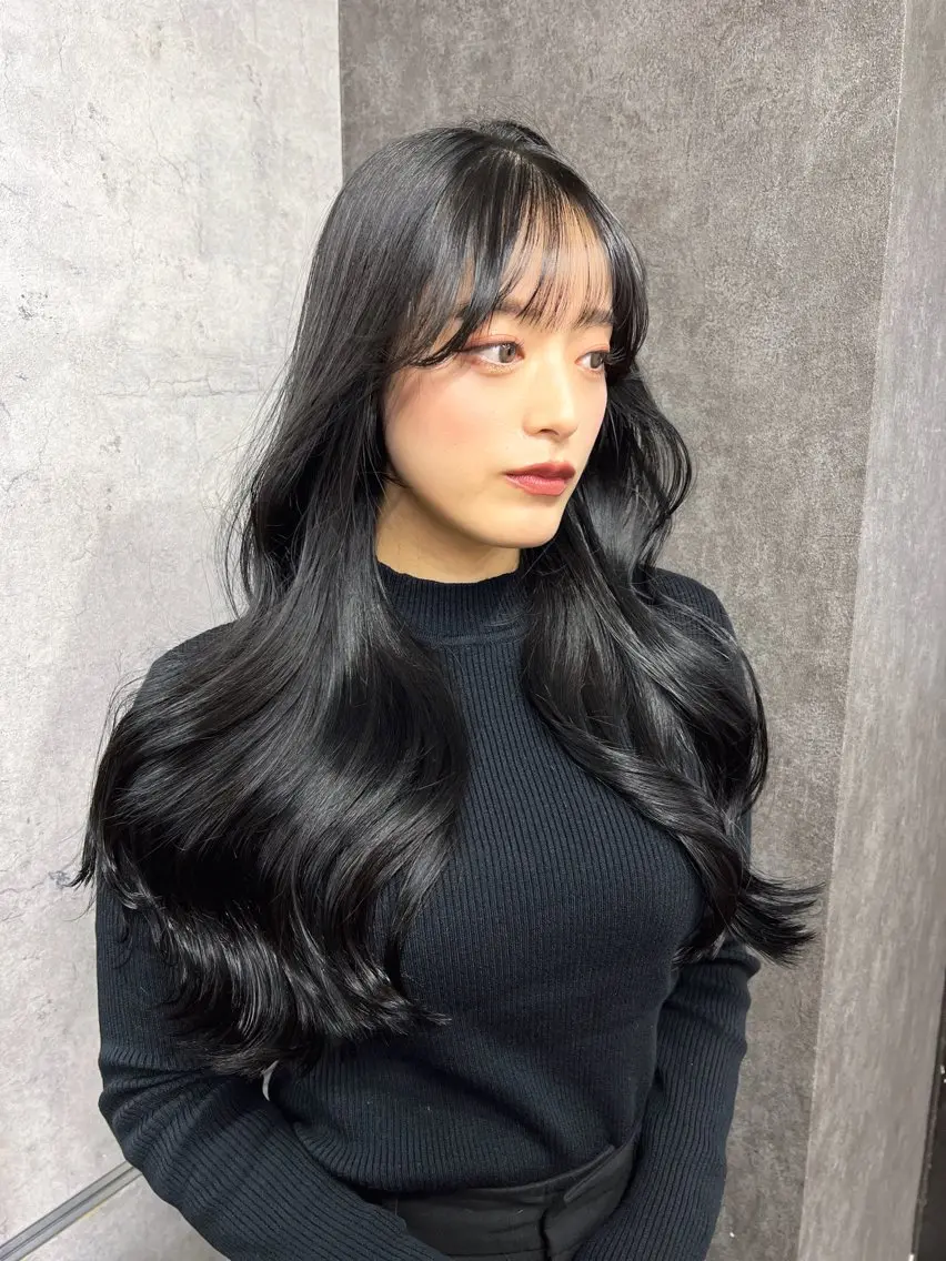 ロング カラー ヘアアレンジ レイヤー/顔周り 韓国ヘア森田和貴のヘアスタイル