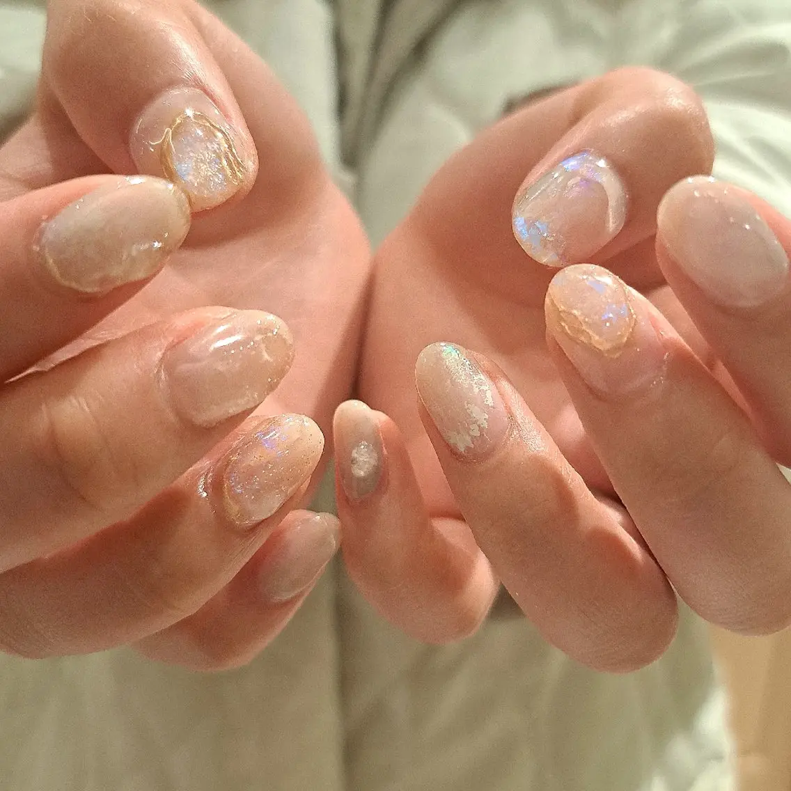ネイル アートネイル クリアネイル 持ち込み ニュアンスネイル ぷっくりネイル Nail mood デザイン持ち込みokのネイルデザイン