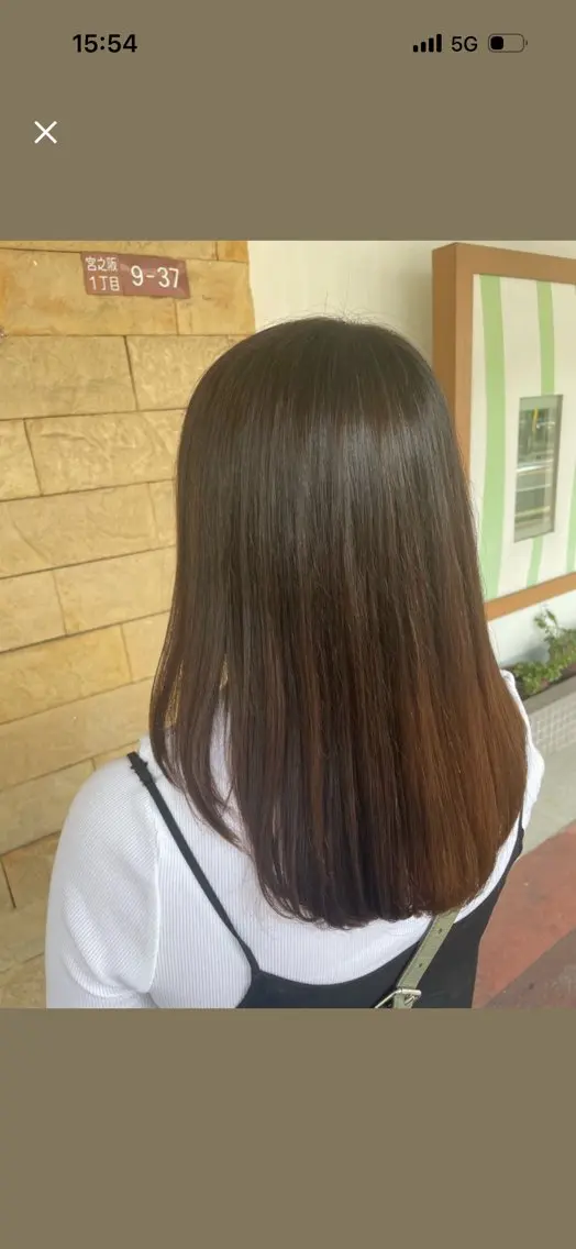 セミロング カット 植野 陽菜のヘアスタイル