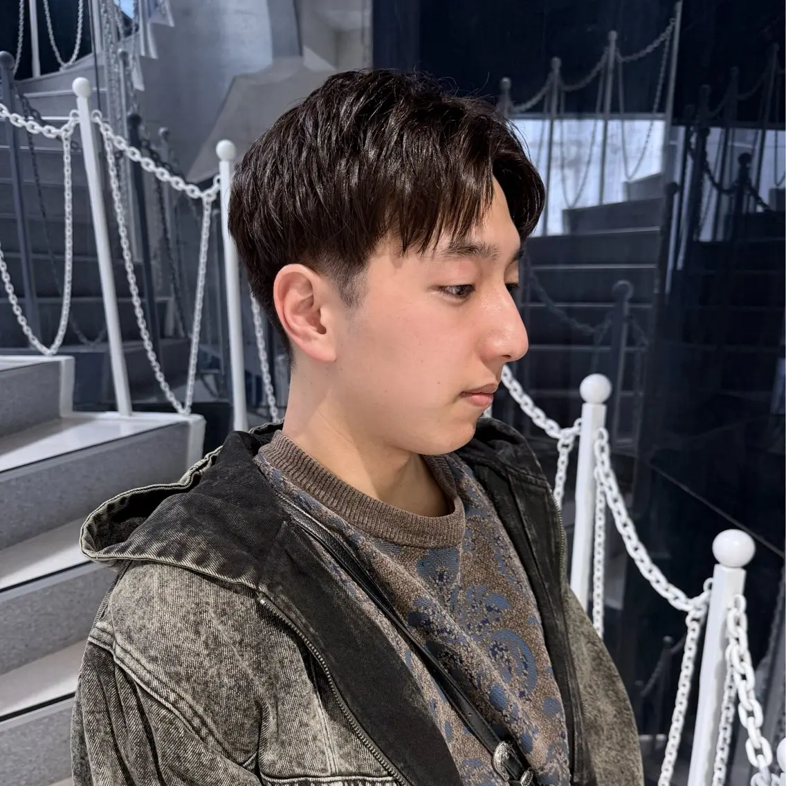 ショート メンズ アップバング ショートヘア カット トリートメント ヘッドスパ 【Zina札幌大通】 店長　福間 和也のヘアスタイル