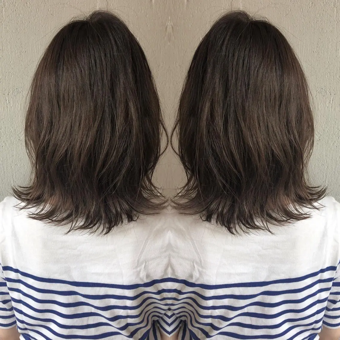 ミディアム カット ヘアカラー トリートメント あらき ちさとのヘアスタイル