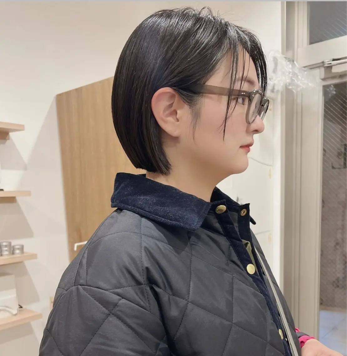 ミディアム 福井 茉菜美のヘアスタイル