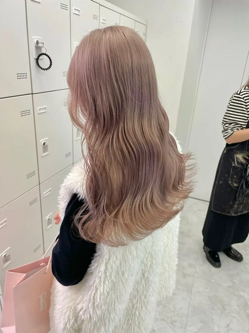 ロング カラー ヘアカラー トリートメント 大人っぽ韓国🤍ブリ ーチ/mitsukiのヘアスタイル