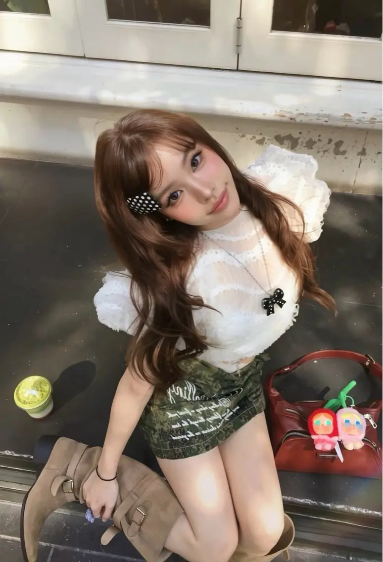 ロング カラー ヘアアレンジ ヘアカラー トリートメント 純欲韓国ワンホン🤍 𝑌𝑢𝑖🤍のヘアスタイル
