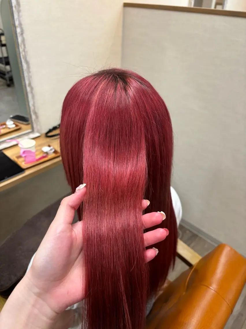 ロング カラー ヘアカラー 竹本 梨夢のヘアスタイル