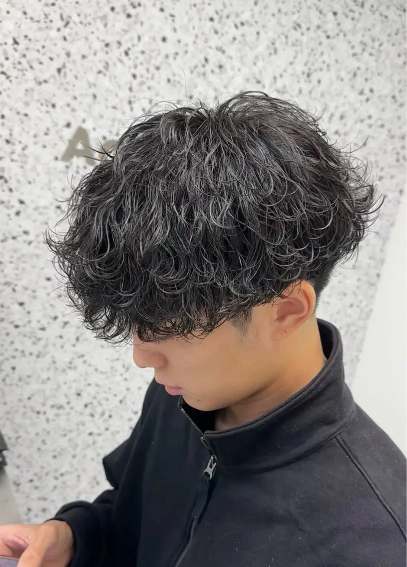 【2440円🔥】メンズカット＋波巻きパーマモデル募集《Ace名駅店》束感／ふんわり質感OKの写真