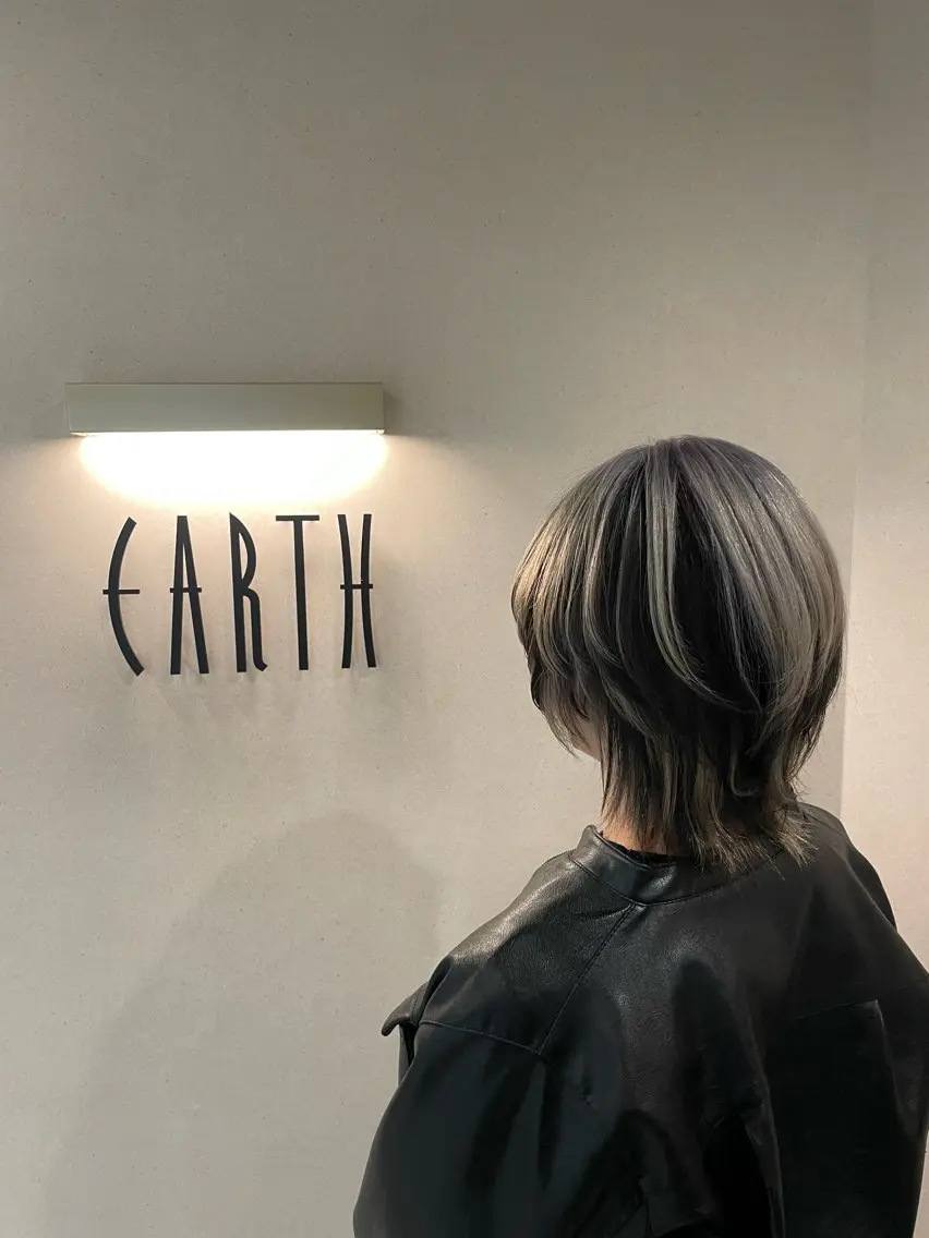 セミロング カラー ウルフカット カット ヘアカラー パーマ 縮毛矯正 トリートメント ヘッドスパ EARTH菊名店👾 ひらのすぐるのヘアスタイル