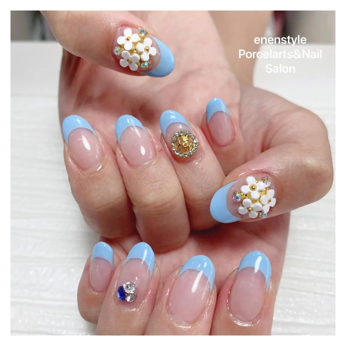 ミディアム ネイル 🐾enen style 🐾のネイルデザイン