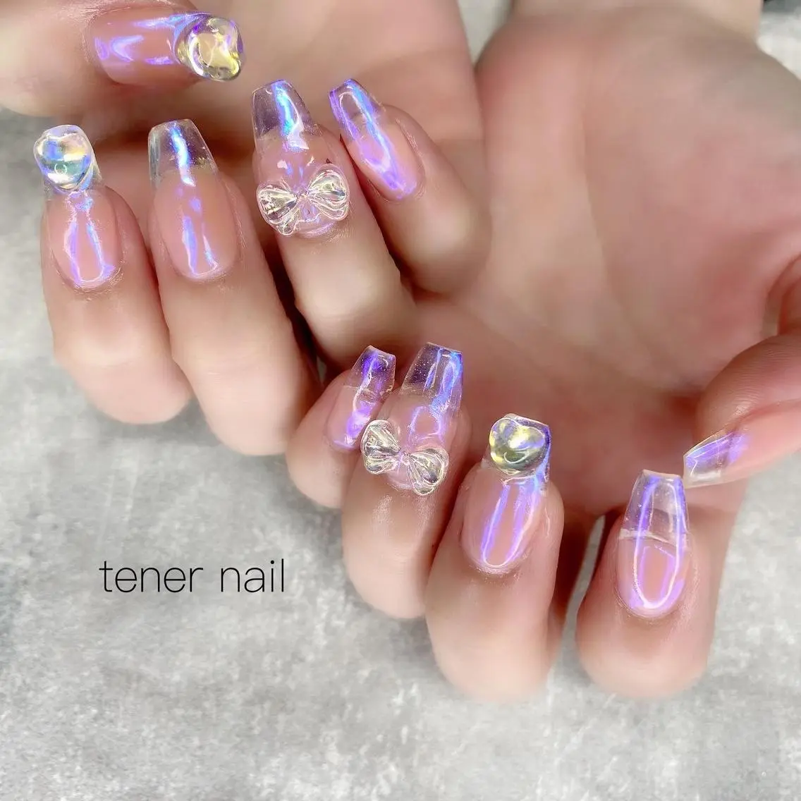 ネイル クリアネイル フレンチネイル テネルネイル tener nailのネイルデザイン