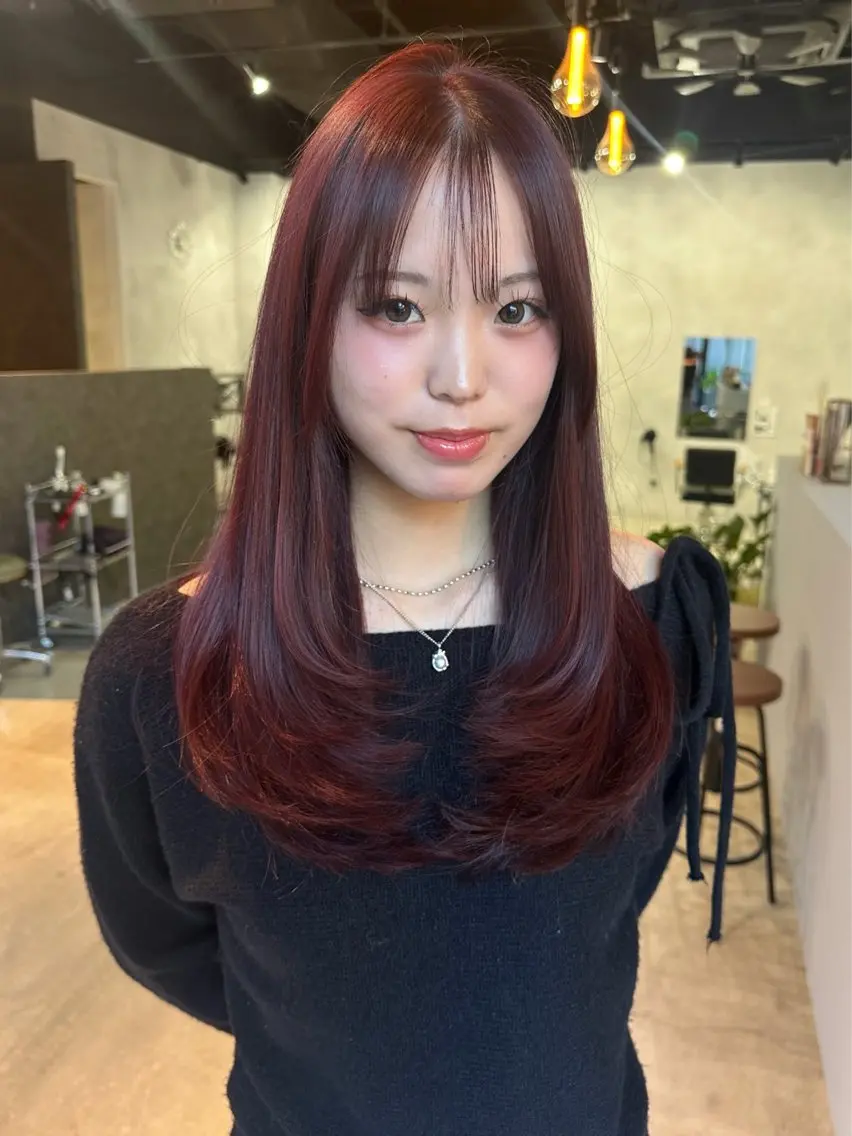 ロング カラー カット ヘアカラー トリートメント レイヤー/ハッシュ 三好悠生のヘアスタイル