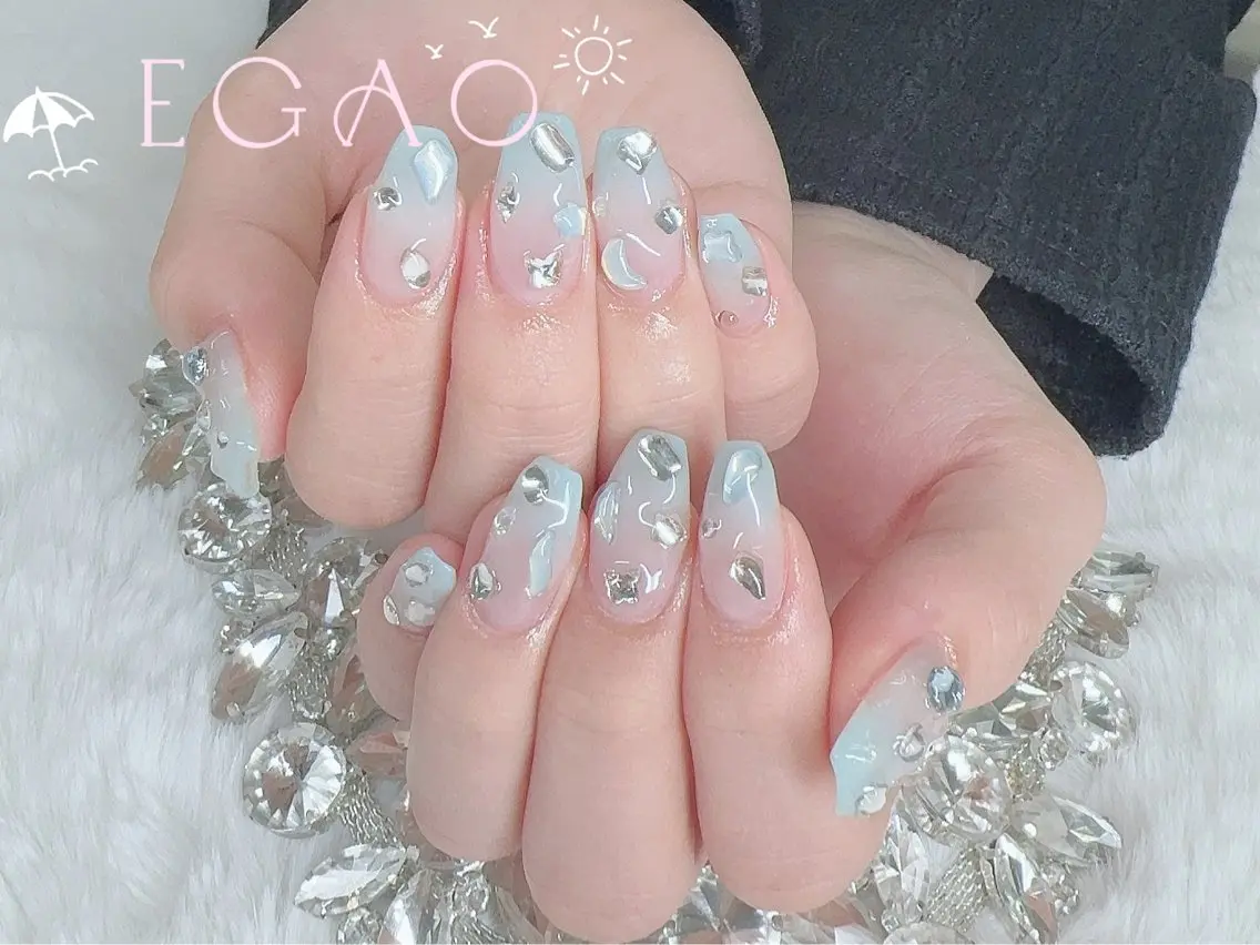ネイル アートネイル フットネイル フレンチネイル ジェルネイル グラデーション ハンドネイル EGAO NAIL 錦糸町店のネイルデザイン