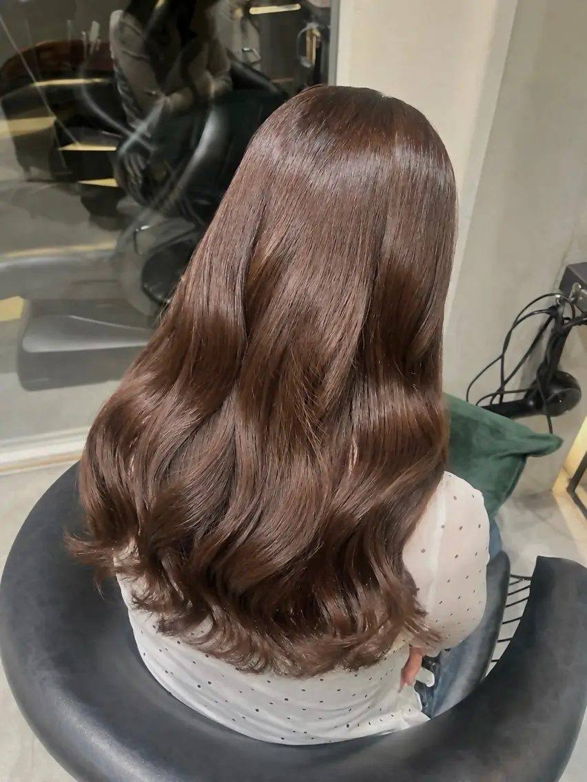 ロング カラー 透明感カラー ヘアカラー トリートメント ヘッドスパ ヘアセット うる艶カラー/ 縮毛矯正/nao💙のヘアスタイル