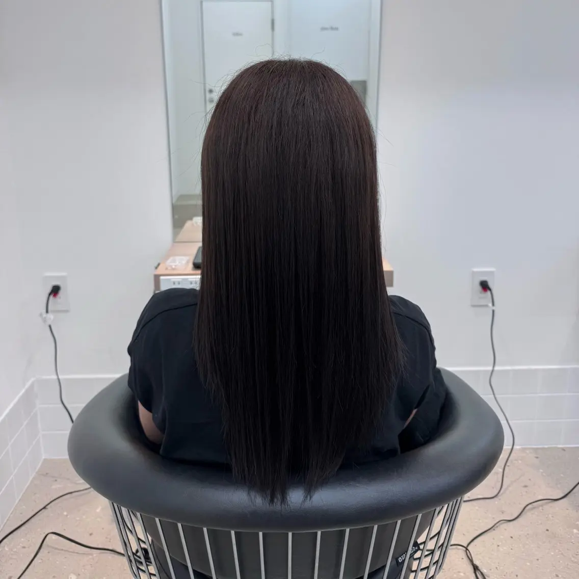 ロング カラー グレージュ ラベンダーカラー ラベンダーグレージュ ラベンダーグレー ヘアカラー 内田 愛莉のヘアスタイル