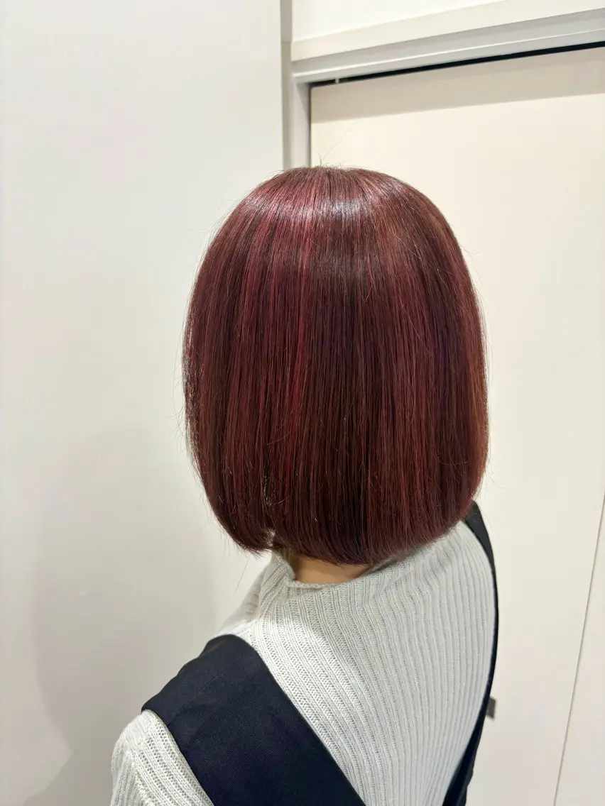 ミディアム カラー ブリーチ ハイライトカラー ピンクカラー ハイライト カーリーパーマ/ パーマ/SAKURAのヘアスタイル