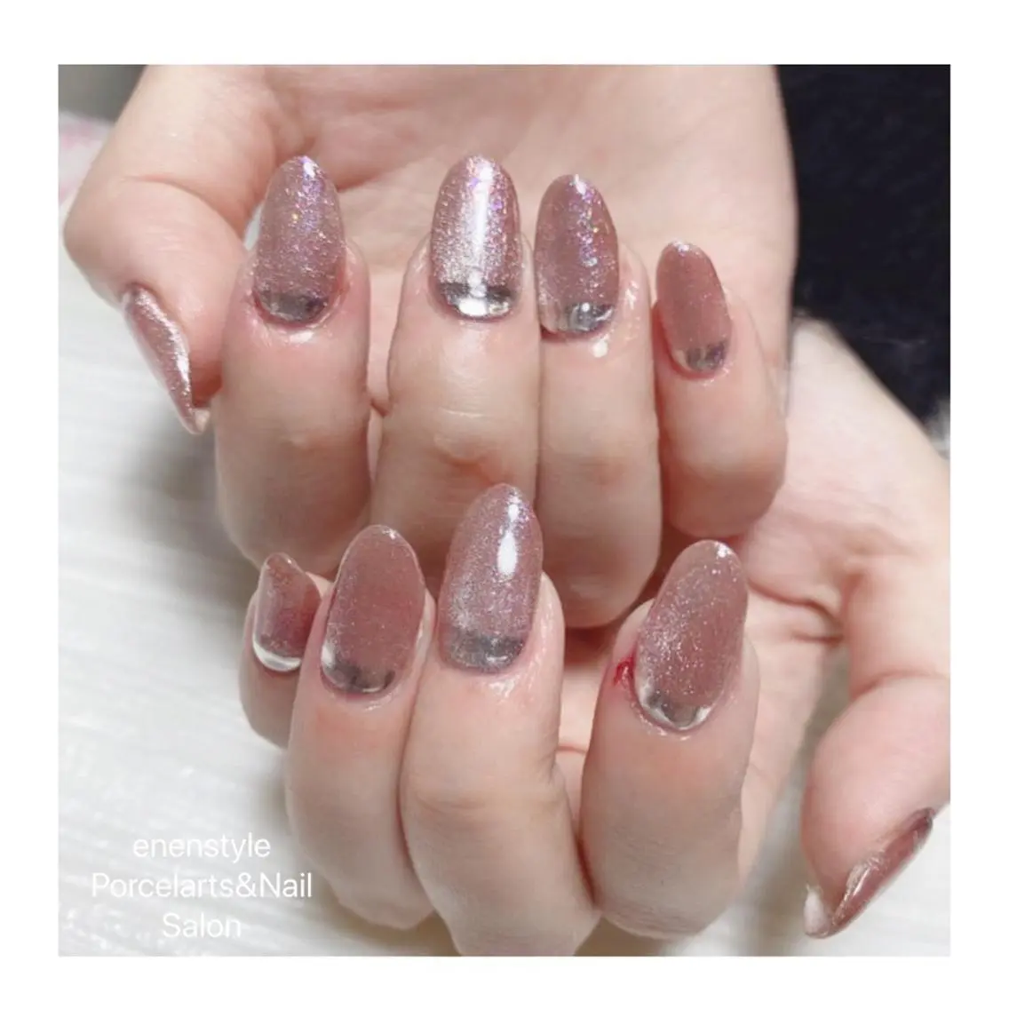 ミディアム ネイル ハンドネイル 🐾enen style 🐾のネイルデザイン