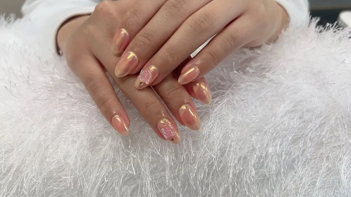 ネイル オーロラネイル ハンドネイル Beauty静 nailのネイルデザイン