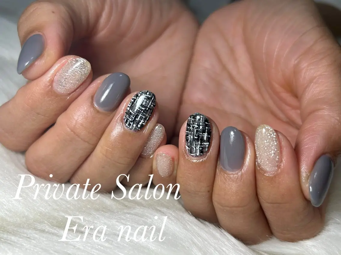 ネイル ツイードネイル ハンドネイル Era nailのネイルデザイン