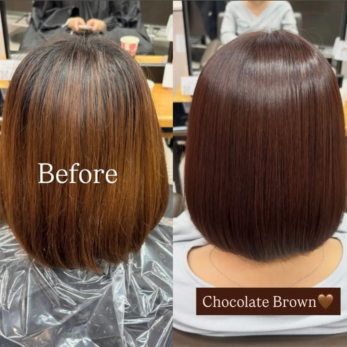 ミディアム カラー ブラウンカラー チョコレートブラウン オリーブブラウン 似合わせカット ヘアカラー 艶カラー✨️髪質改善 🪽縮毛矯正mamiのヘアスタイル