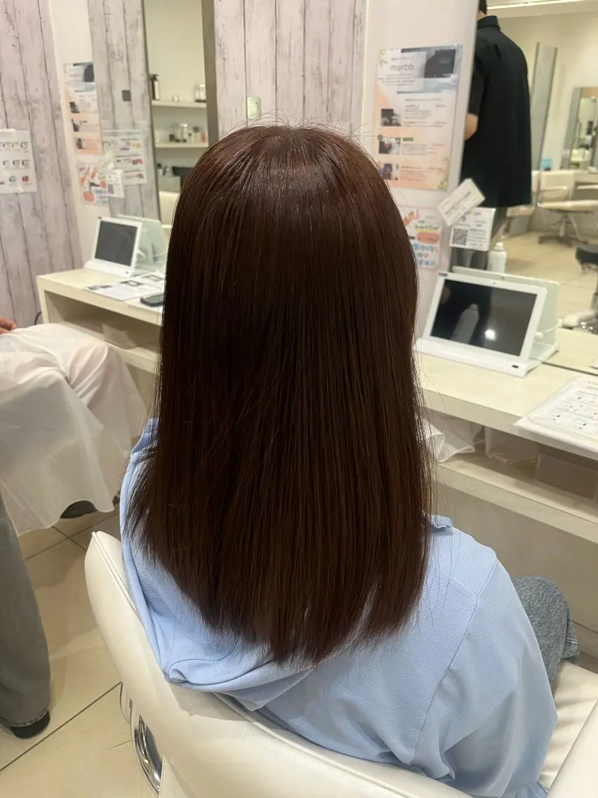 ミディアム カラー 髪質改善 カット ヘアカラー トリートメント 🤎ベージュカラー/ 髪質改善/山岸🤎のヘアスタイル
