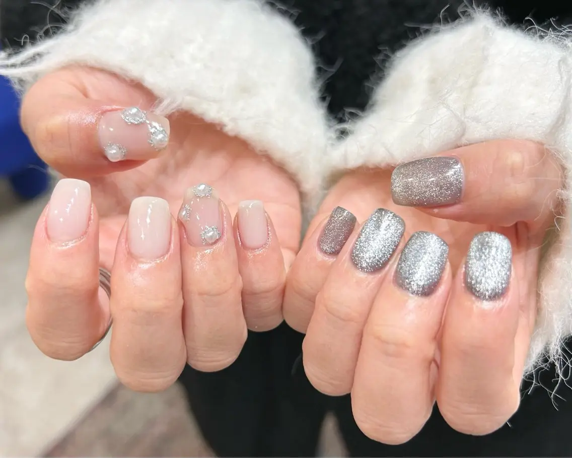 ネイル ハンドネイル 0203ムニムサン 💙Mihoのネイルデザイン