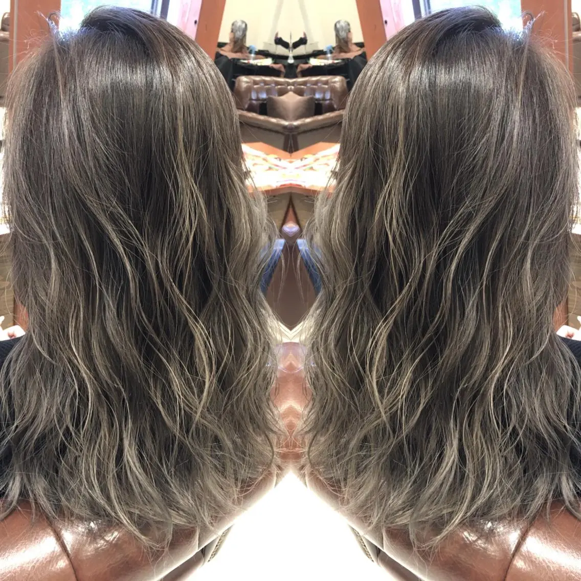 セミロング カラー ネイル マツエク・マツパ ヘアカラー トリートメント 井上 一平のヘアスタイル