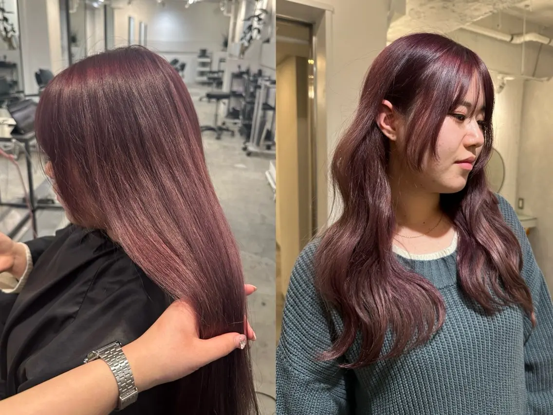 ロング カラー MOE レイヤー/新宿三丁目のヘアスタイル