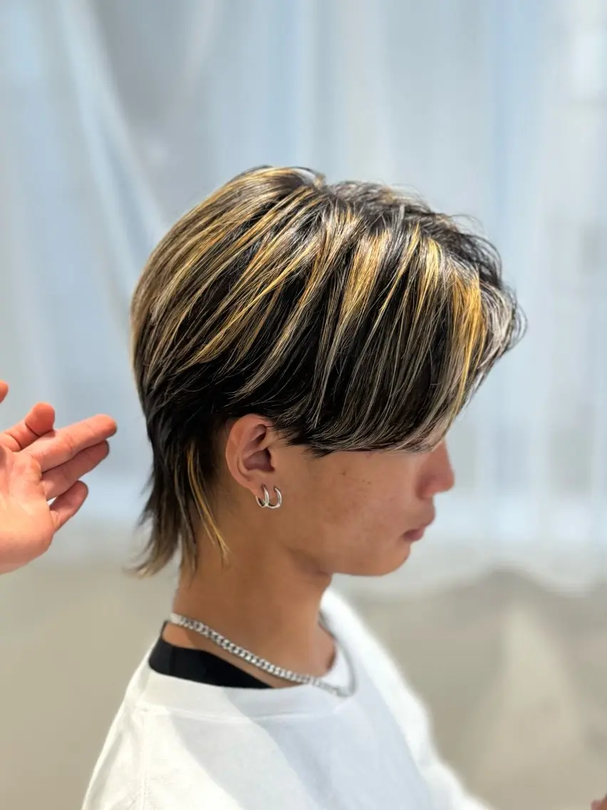 カラー メンズ カット ヘアカラー メンズパーマ特化/波 巻きツイスパ 長町至のヘアスタイル