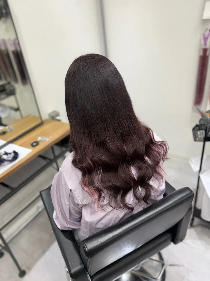 ロング エクステ SAKI🎀NEXT 池袋/韓国風カラーのヘアスタイル