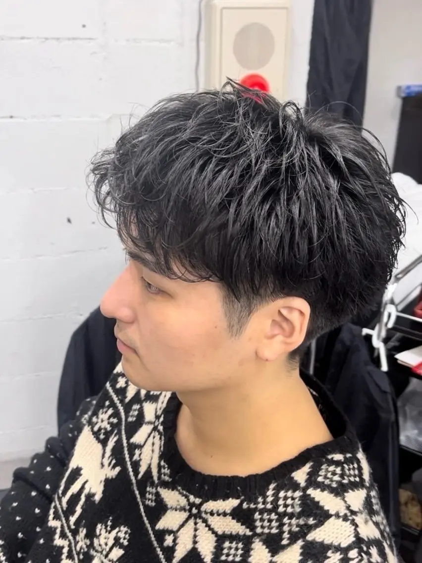 パーマ メンズ カット パーマ 小島 希星のヘアスタイル