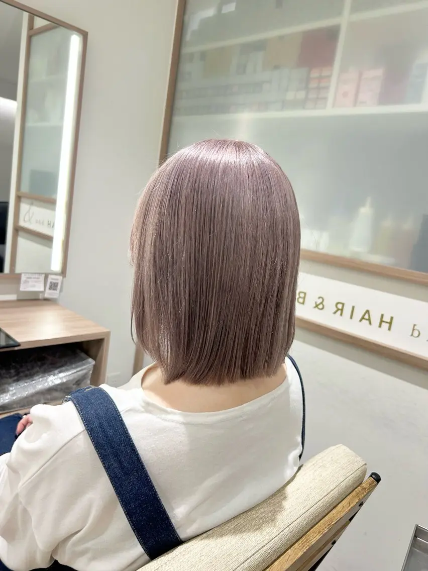 ミディアム カラー カット ヘアカラー トリートメント 🎀透明感カラー🎀 mikaのヘアスタイル