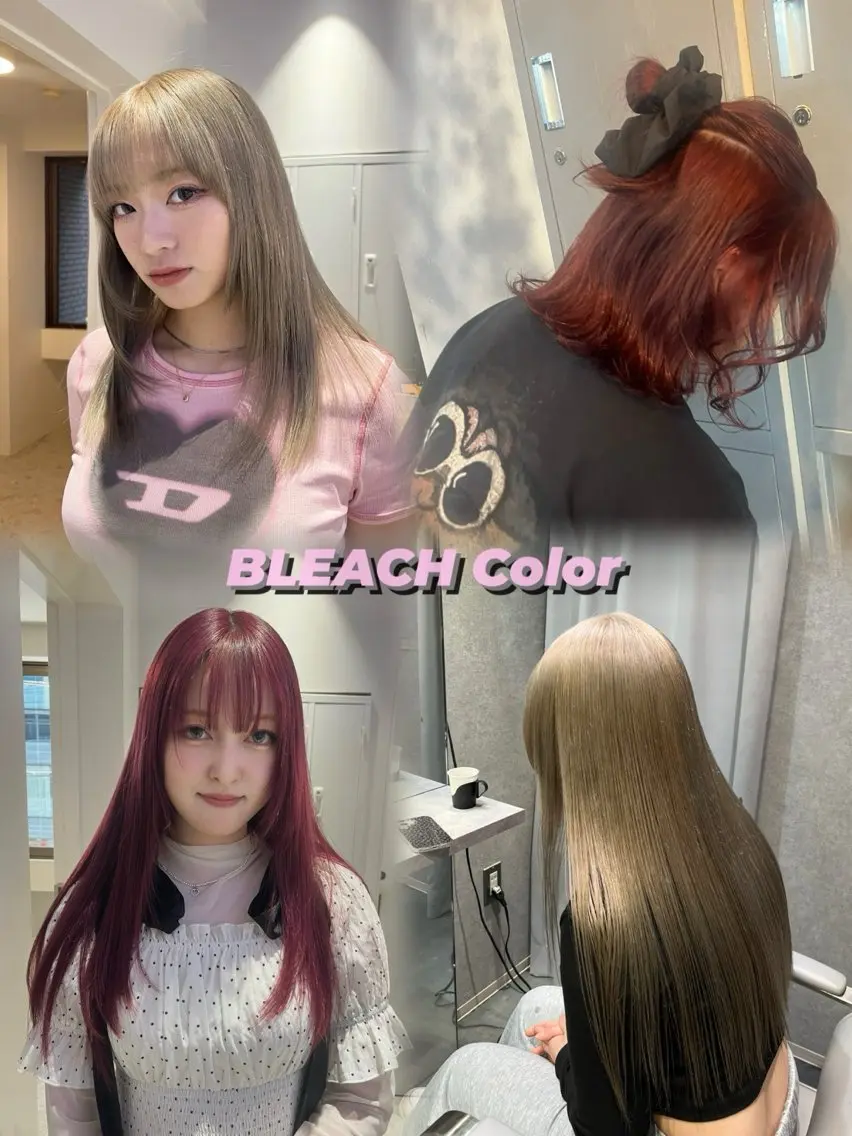 ロング ヘアカラー ハイトーン/縮毛矯正 /博多/syokoのヘアスタイル