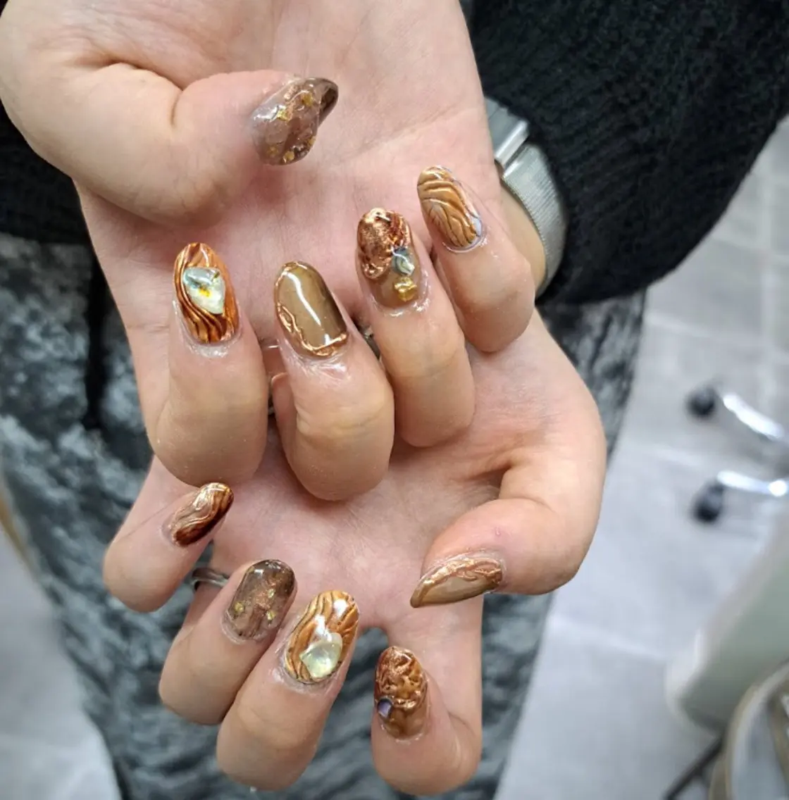 ネイル アートネイル ジェルネイル ニュアンスネイル スカルプネイル nailstudio eviz新宿店のネイルデザイン