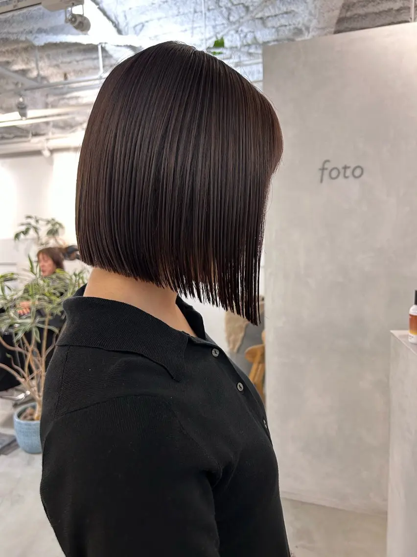 ショート カラー カット ヘアカラー トリートメント 切りっぱなしBOB 職人💜Anzuのヘアスタイル