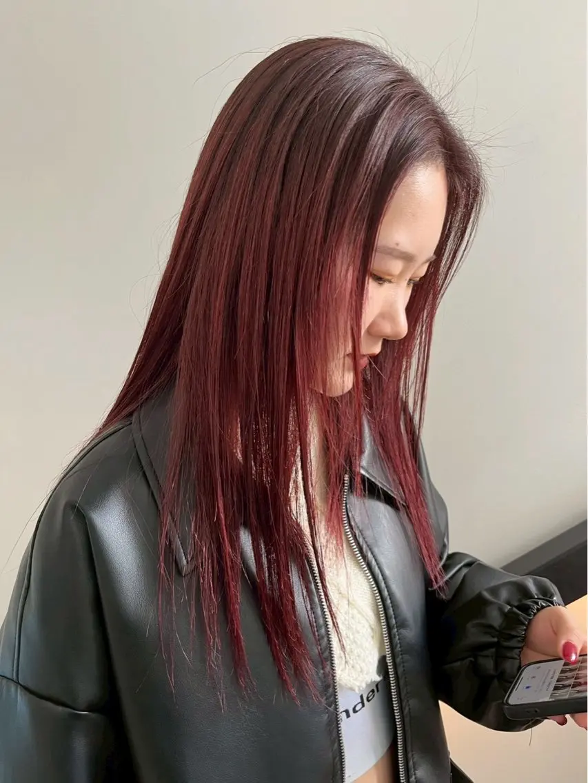 【U24限定⭐️】暖色ワンカラー🍓🥥+ReFaブラシ使用🫧艶トリートメントの写真