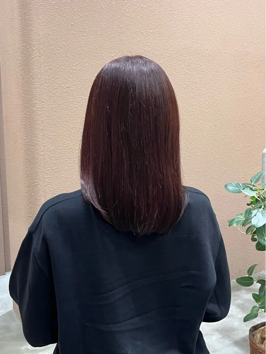 ミディアム ヘアカラー トリートメント ヘッドスパ🫧カラー たけとら🐯のヘアスタイル