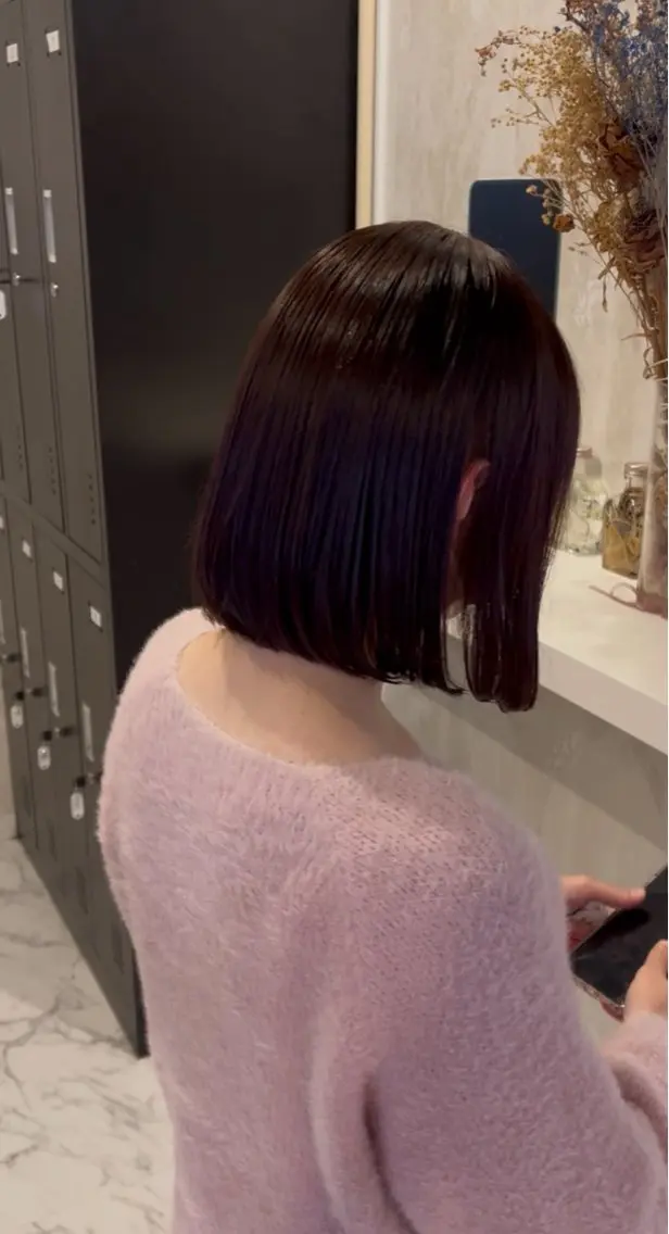 ショート カラー ブラウンカラー ピンクカラー ピンクブラウン ヘアカラー 石川 花奈のヘアスタイル