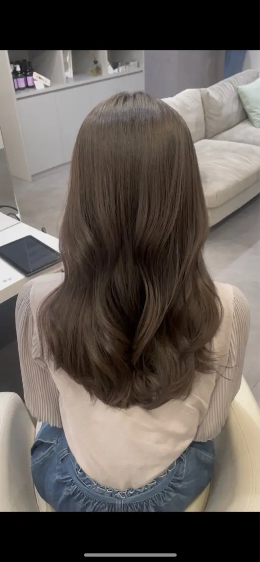 カラー グレージュ カラーモデル募集/ 森本明花のヘアスタイル