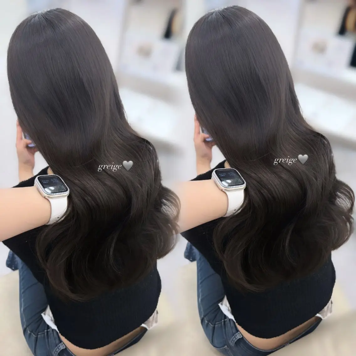 カラー 透明感カラー グレージュ 髪質改善 ヘアカラー カラー・髪質改善🫧 COCO  ほのかのヘアスタイル