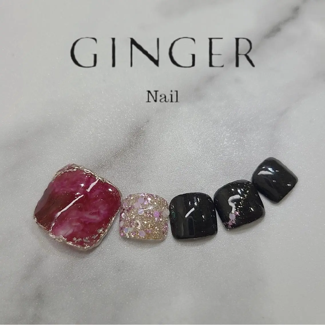 ネイル フットネイル GINGER  斎藤舞のネイルデザイン