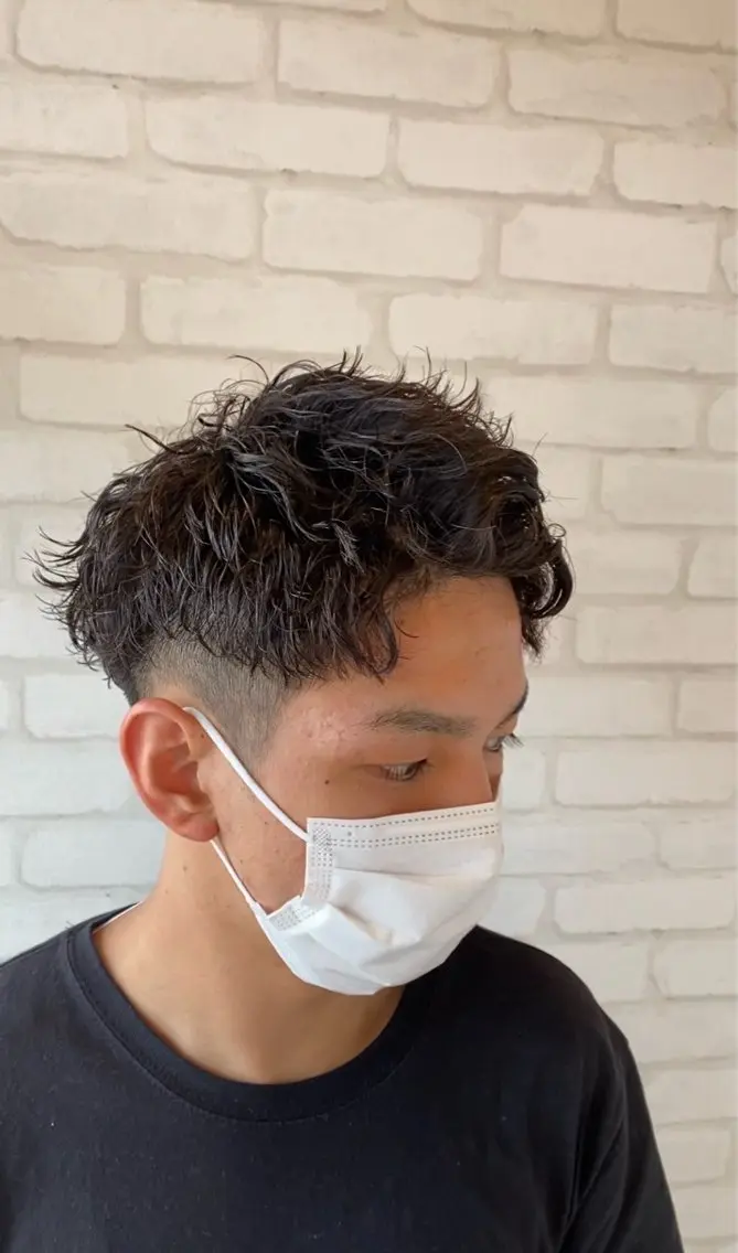 ショート パーマ メンズ カット パーマ ツヤ髪の匠/髪質改善 山本晃太のヘアスタイル