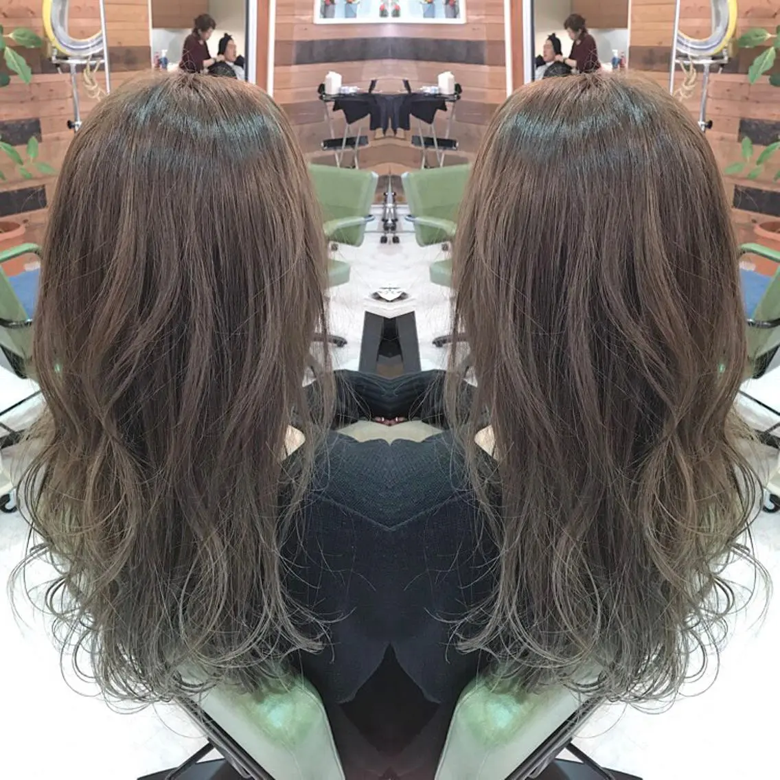 セミロング ロング カラー ハイライトカラー イルミナカラー ハイライト 青木 茂樹⭐️ 透明感カラーのヘアスタイル