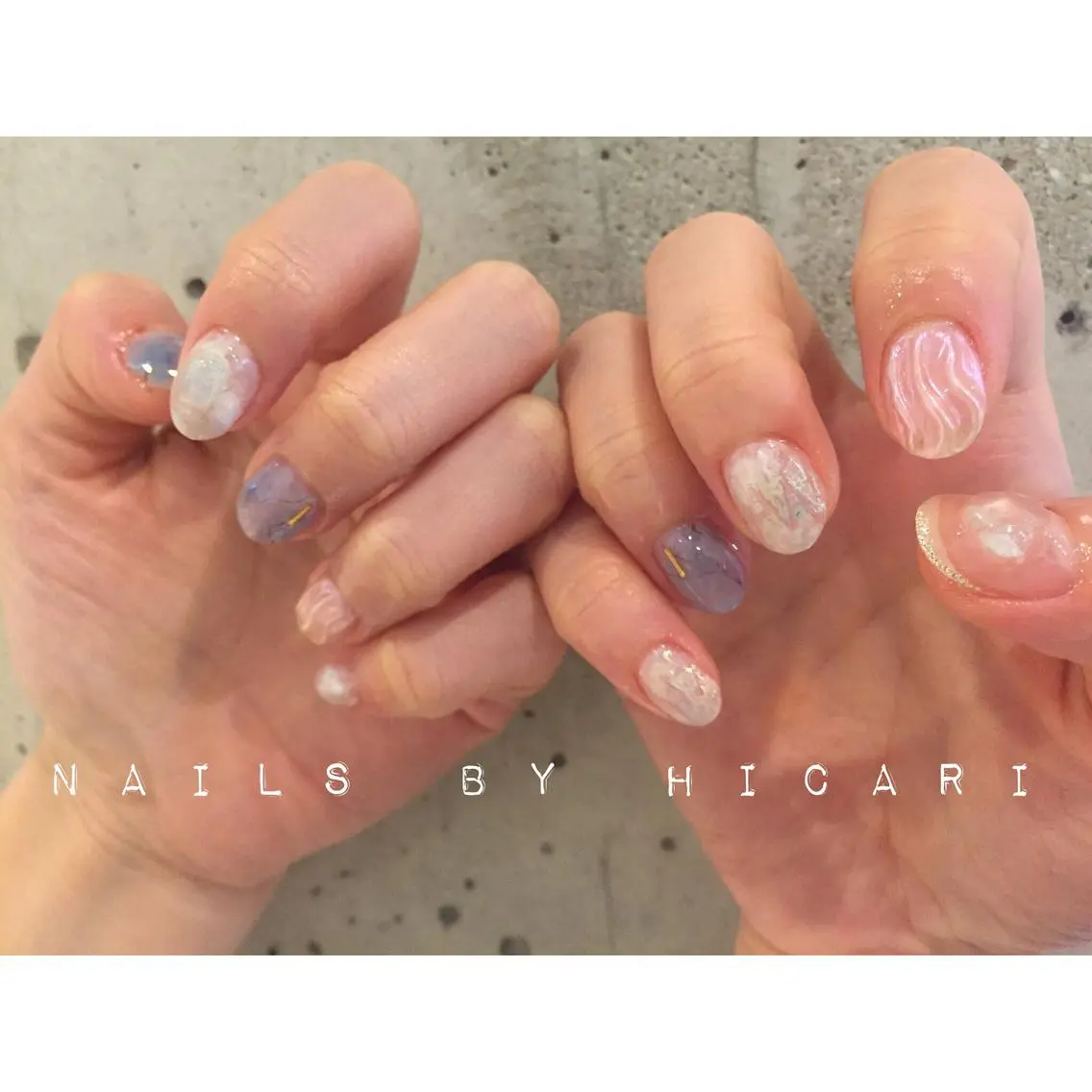 ショート カラー ネイル マツエク・マツパ ジェルネイル ニュアンスネイル パラジェル illum hicariのネイルデザイン