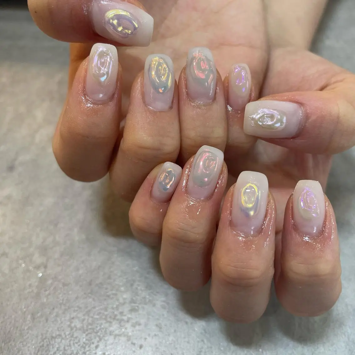 ネイル オーロラネイル マットネイル Nail Salon Gummi.のネイルデザイン