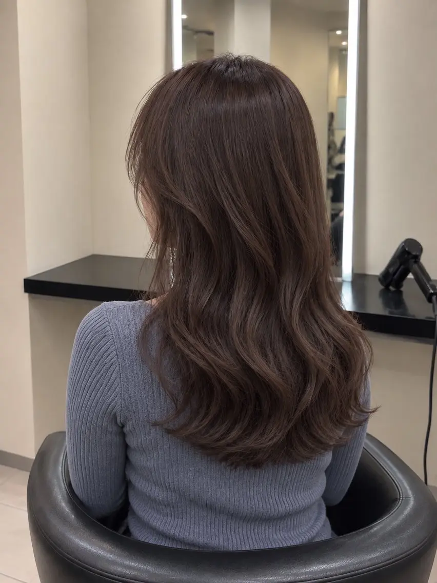 ミディアム カラー ブラウンカラー トリートメント 🌈ウルトワ水素 髪質改善naru🌈のヘアスタイル