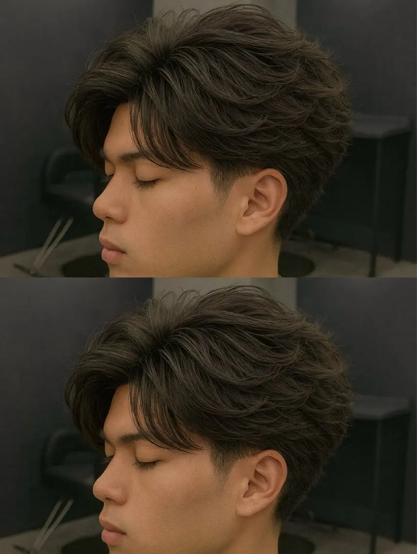 ミディアム パーマ ヘアアレンジ メンズ ミディアムパーマ メンズパーマ メンズツイストパーマ 波巻きパーマ ツイストパーマ 🔥曲がる縮毛矯正 フェザーパーマ🔥のヘアスタイル