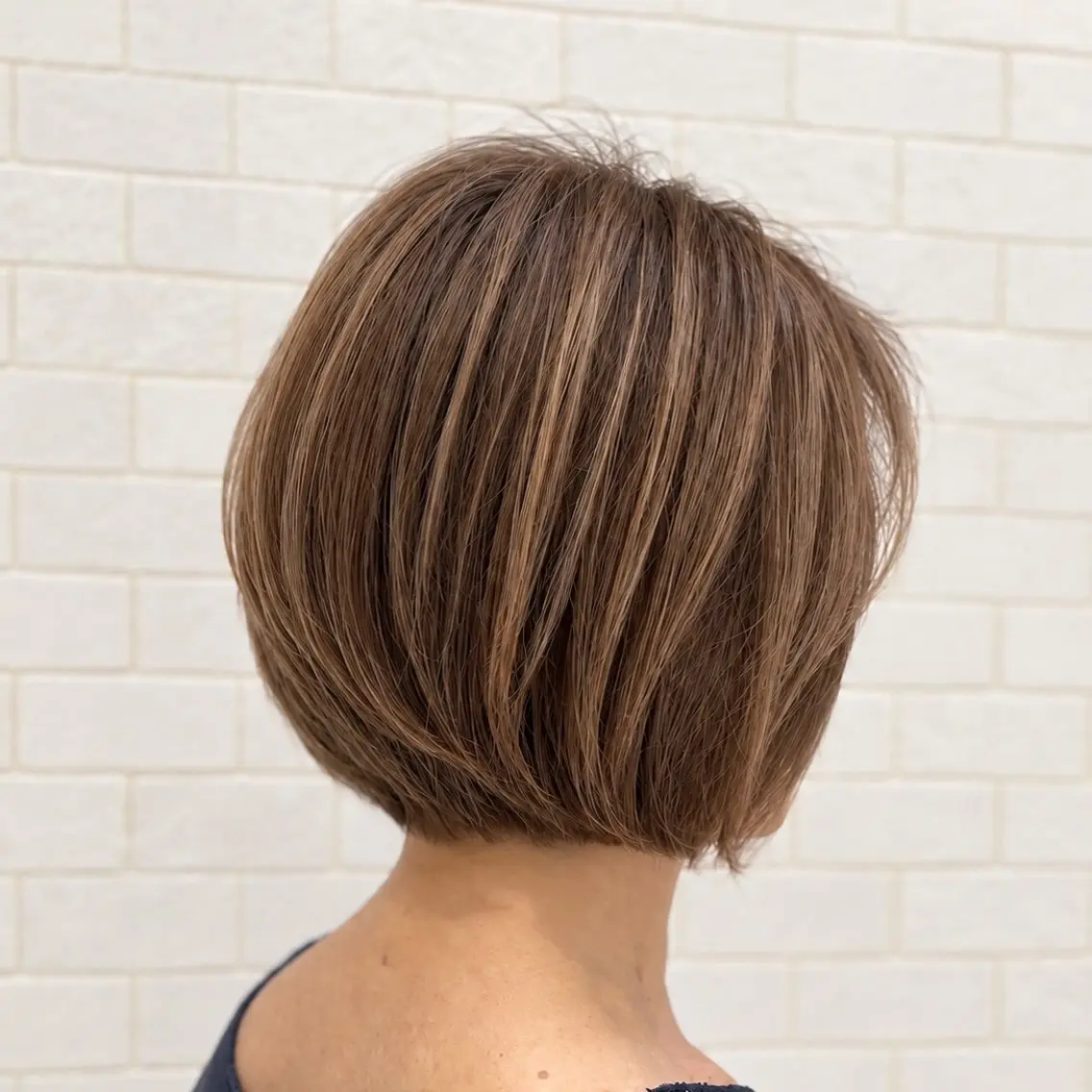 ショート カラー ヘアアレンジ ショートボブ ベージュカラー ハイライトカラー ボブ ハイライト カット ヘアカラー トリートメント ヘアセット 【白髪ぼかしの匠】 【ショートの極】平野のヘアスタイル