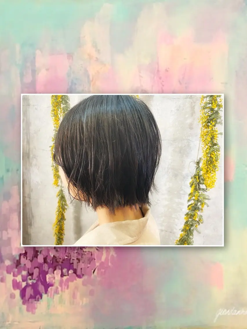 ショート ショートボブ ボブ ショートヘア カット ヘアカラー トリートメント vato バトのヘアスタイル